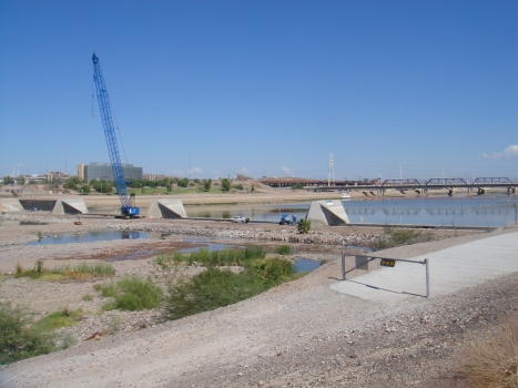 Construction progresses on the replacement of the west dams after the July 2010 rupture.