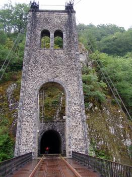 Viaduc des Rochers Noirs - Südpylon und Tunnelportal