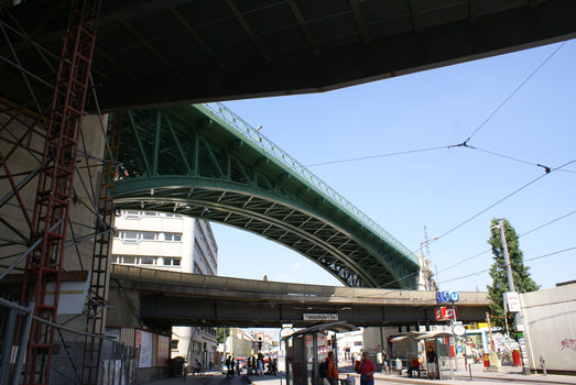 Pont de la Franz-Josephs-Bahn par dessus la Heiligenstädter Strasse et la Gürtelbrücke, Vienne