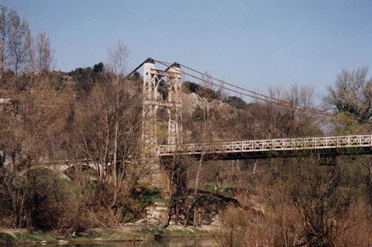 Pont suspendu de Saint-Bauzille-de-Putois, Hérault, France