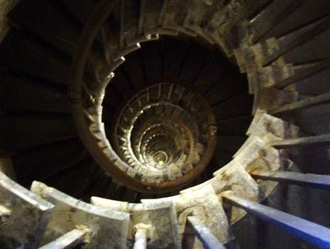 Great Fire of London Monument.Interior staircase