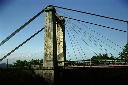 Pont suspendu sur le Petit Rhône, Livron-sur-Drôme