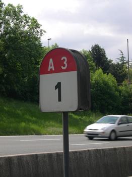 Autoroute A3 – Bagnolet, Kilometer 1