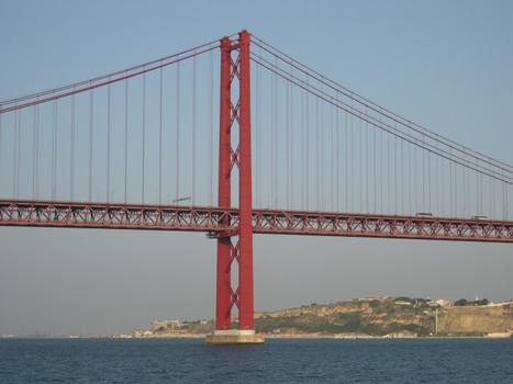 Pont du 25 Avril, Lisbonne.Pilier Sud