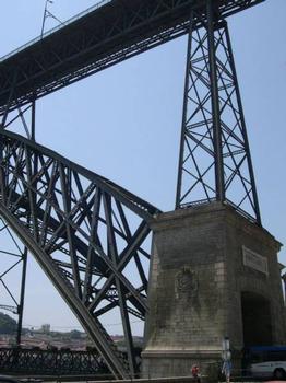 Ponte de Dom Luís, Porto, Portugal.Pile Nord