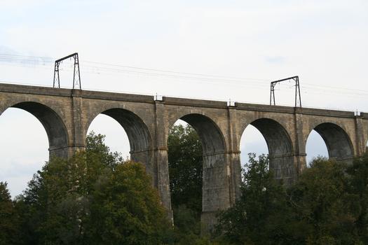 Viaduc Ferroviaire de Besnault, Noyant-de-Touraine, Indre-et-Loire (37), Centre, France, Europe