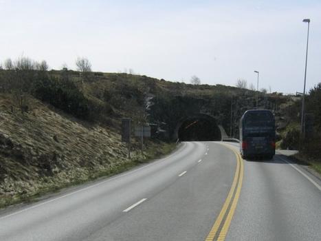 Byfjord Tunnel reaching to 233m below sea level according to sing in tunnel