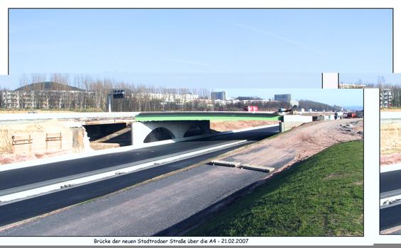 Anschlußstelle Lobeda - die neue Brücke der Stadtrodaer Straße