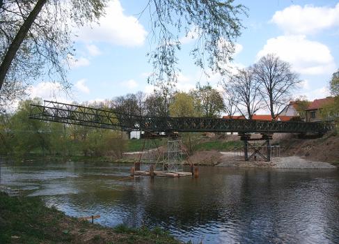 Camsdorfer Brücke, Jena. 
Temporary bridge during renovation
