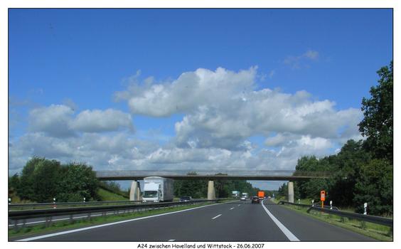 Autobahn A24 zwischen Havelland und Wittstock