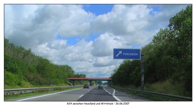 Autobahn A24 entre Havelland et Wittstock