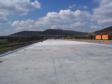 Baustelle der neuen Saaletalbrücke der A4