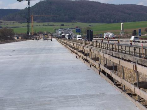 Baustelle der neuen Saaletalbrücke der A4