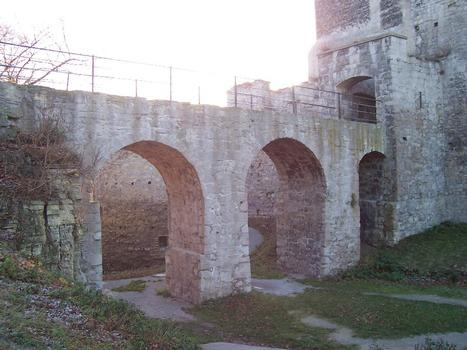 Access bridge to Rudelsburg Castle
