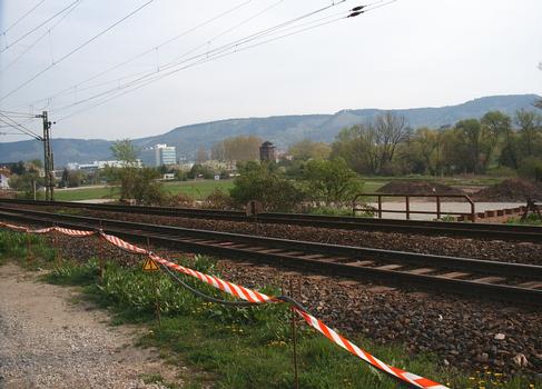 Brücke 825, Jena – So sah das Gelände im Frühjahr noch ohne Brücken aus