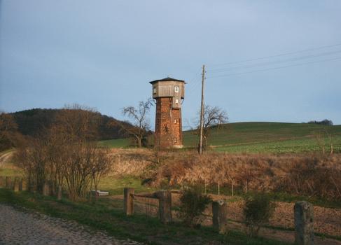 Water tower at the former Cauerwitz train station