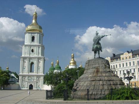 Ukraine; Kiew; Kathedrale; Sophien Kathedrale, 1017-1037 unter Jaroslaw dem Weisen erbaut, 1685 umfassender Wiederaufbau, UNESCO Kulturgut