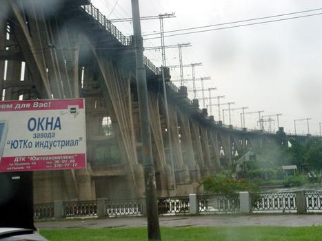 Ukraine, Dnjepr, Dnepropetrowsk, 475 km von Kiew, Merefo-Cherson Brücke