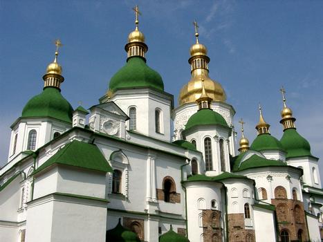 Ukraine; Kiew; Kathedrale; Sophien Kathedrale, 1017-1037 unter Jaroslaw dem Weisen erbaut, 1685 umfassender Wiederaufbau, UNESCO Kulturgut