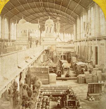 Exposition Universelle de 1867. Palais du Travail. Vue stéréoscopique.