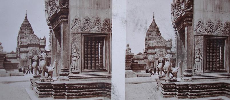 Exposition Coloniale (1931). Temple d'Angkor-Vat. Vue stéréoscopique.