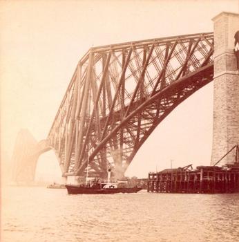 Forth Rail Bridge. Vue stéréoscopique, vers 1900.