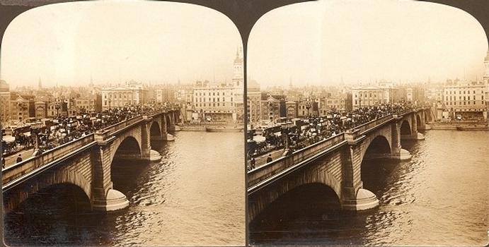 London Bridge — Stereoskopische Ansicht um 1900