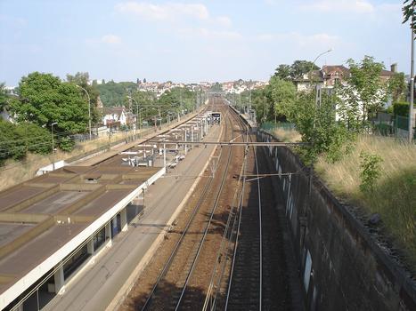 Ligne de Paris à Versailles. Gare et viaduc de Meudon