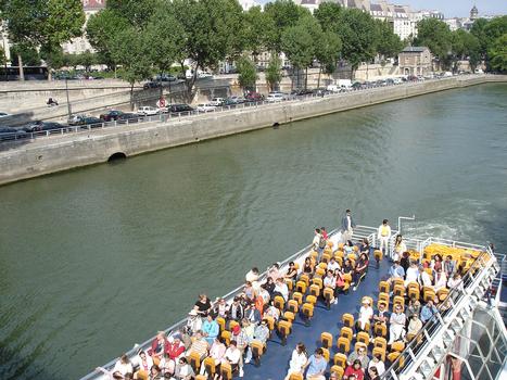 Voie Georges Pompidou, en semaine vers 18 heures. Entre Pont Marie et Pont Sully (II)