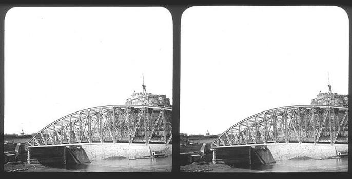 Borgo arch truss bridge, Rome — Stereoscopic view around 1900