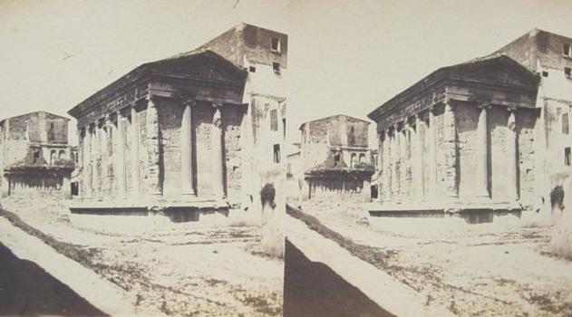 Temple of Portunus, Rome. Stereoscopic View
