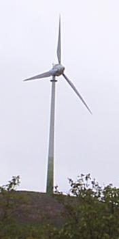 Tragturm der Windkraftanlage auf dem Grünen Heiner