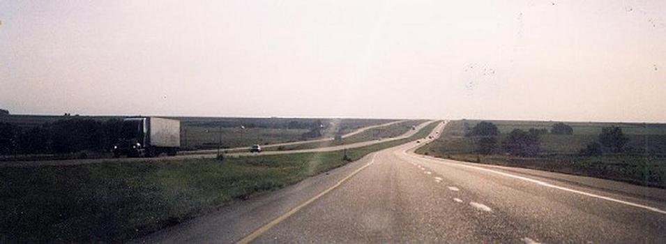 Interstate 70, near Hays, Kansas. Looking West