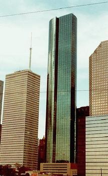 Wells Fargo Plaza Building, Houston. 
From the southwest just before sunset
