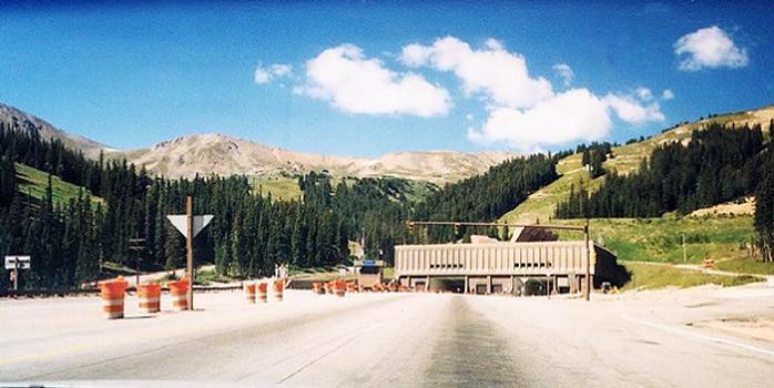 Interstate 70, eastern entrance to Eisenhower Tunnel beneath continental divide