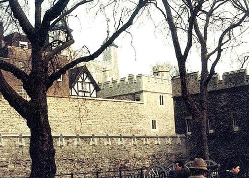 Tower of London Quarters. Half-timbered houses built, ca. 1530
