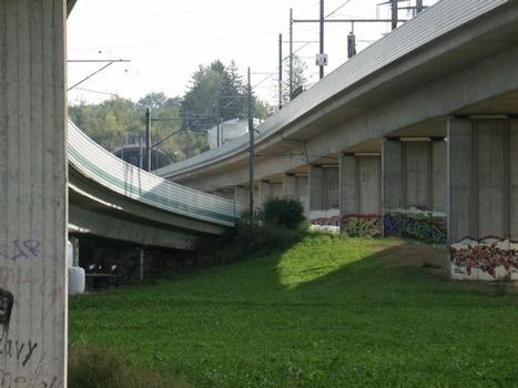 Ponts de la S-Bahn de Zürich près de Dübendorf