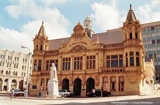 PORT-ELIZABETH (Province du Cap) – Façade victorienne de la Grande Bibliothèque, achevée en 1901
