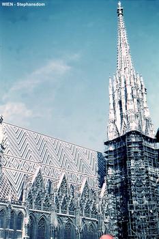VIENNE - Cathédrale Saint Etienne, travaux de restauration sur le clocher