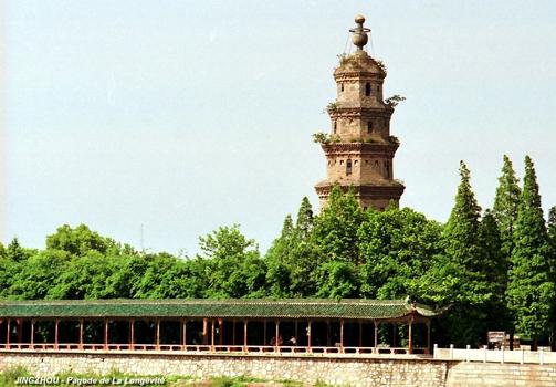 JINGZHOU (Hubei) – Shashi, la Pagode de la Longévité (18e siècle) se dresse au bord du Yang Tse Jiang, sur la rive gauche