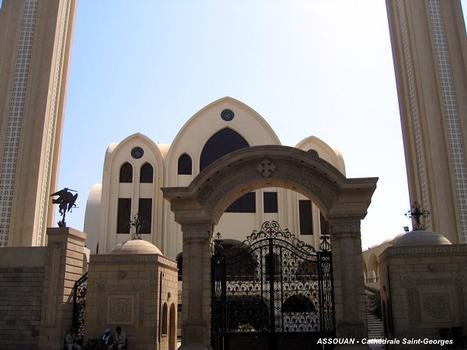 ASSOUAN – Cathédrale Saint-Georges, construite à la fin du 20e siècle, financée par souscription des fidèles de religion copte