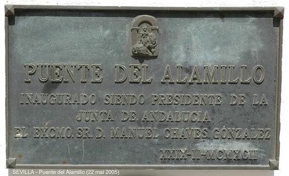SEVILLA – Puente del Alamillo, plaque commémorative