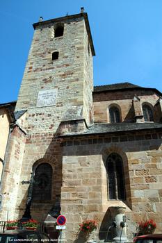 LA CANOURGUE (48, Lozere) – Eglise Saint-Martin, clocher reconstruit à la fin du 17e