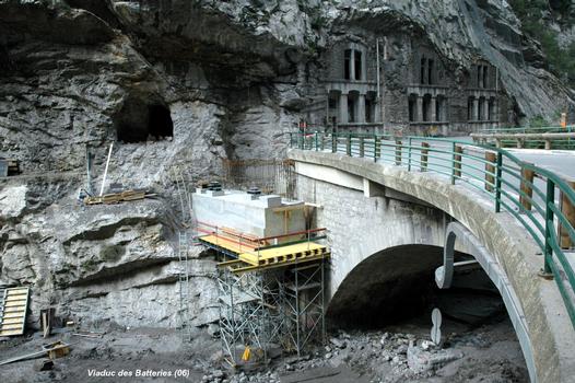 UTELLE & TOURNEFORT (06, Alpes-Maritimes) – Nouveau « Pont des Batteries », culée rive droite