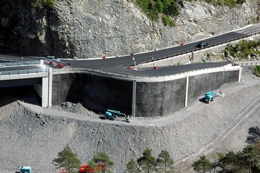 VALDEBLORE (06420, Alpes-Maritimes) – Le nouveau carrefour RD 2205 - RD 59