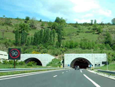 Commune de LA CANOURGUE (48500, Lozère) – Autoroute A 75, tunnel de Montjézieu, tête d'ouvrage sud