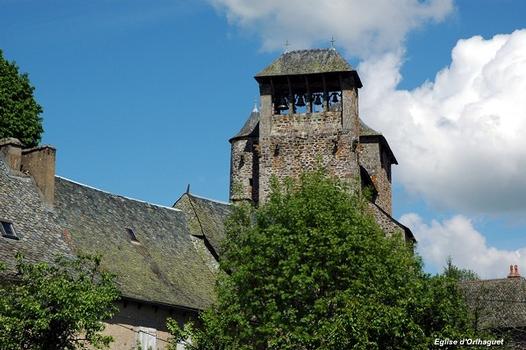 Sainte-GENEVIEVE-sur-ARGENCE (12420, Aveyron) – Eglise fortifiée d'ORLHAGUET
