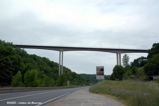 RODEZ (12000, Aveyron) – viaduc de Bourran, en surplomb de la RN 88