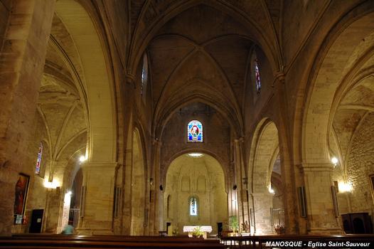 MANOSQUE (04100) – Eglise Saint-Sauveur, nef et bas-côtés