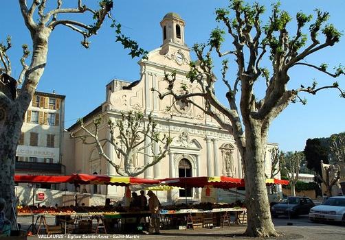 VALLAURIS (06, Alpes-Maritimes) – Eglise Sainte-Anne - Saint-Martin, le bâtiment actuel a été construit de 1839 à 1882 (architecte: Jacques QUIRE, entrepreneur: J.B.BŒUF fils)